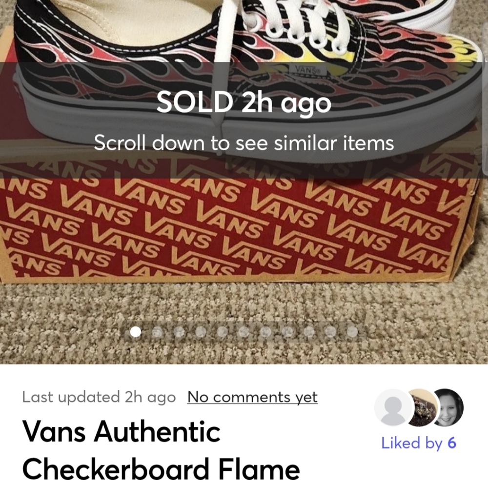 Vans Authentic Checkerboard Flame Skate Shoes